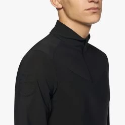 Cavalleria Toscana Shirt Tech Jersey | Halve Rits | Heren -Equestrian Supply Store 22FWM POU313 JE158 9999 03