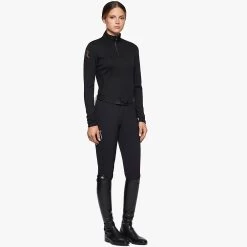 Cavalleria Toscana Rolkraagtrui Revo | Lange Mouw | Dames -Equestrian Supply Store 22FWP POD300 JL003 9999 01