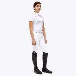 Cavalleria Toscana Wedstrijdshirt Dash | Rits | Korte Mouw | Meisjes