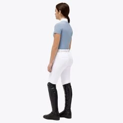 Cavalleria Toscana Wedstrijdshirt Dash | Rits | Korte Mouw | Meisjes -Equestrian Supply Store 23SSP POA090 JE152 7C00 220copia