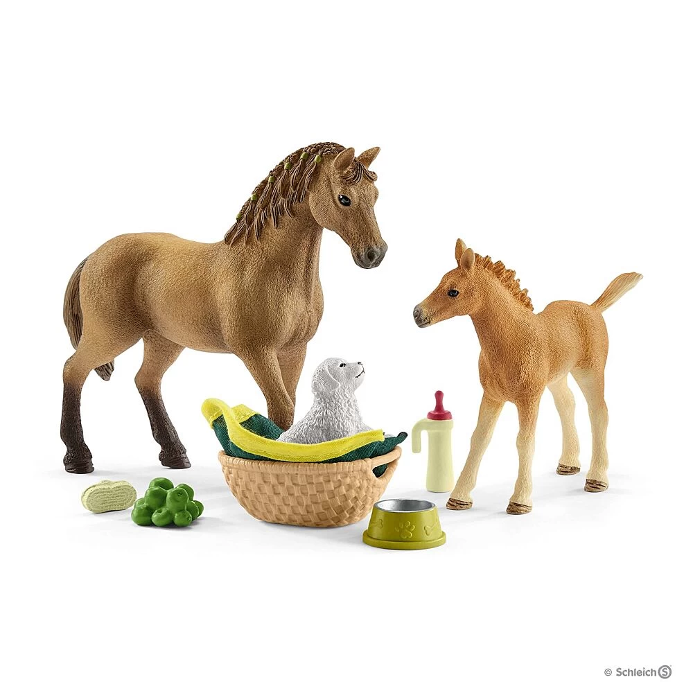 Schleich Babydieren Verzorgingsset 3 Schleich Babydieren Verzorgingsset