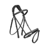 CWD Anatomisch Hoofdstel | Fancy Stiksel -Equestrian Supply Store CWD BR09FHSP anatomic french noseband bridle with fancy stitching black1