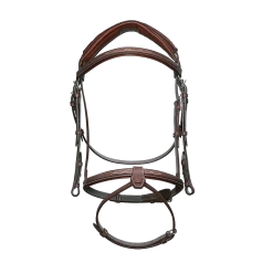 CWD Anatomisch Hoofdstel | Fancy Stiksel -Equestrian Supply Store CWD BR09FHSP anatomic french noseband bridle with fancy stitching brown2