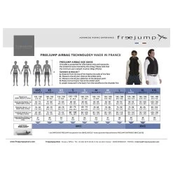Freejump Airbag | Uni 8 Freejump Airbag | Uni -Equestrian Supply Store Freejump Airbag maattabel