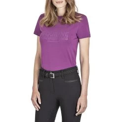 Equiline Tshirt Cleoc | Korte Mouw | Dames -Equestrian Supply Store H00848 Cleoc 071 FrontDEA1