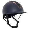 Imperial Riding Helm Olania -Equestrian Supply Store Imperial Riding rijhelm Olania cap navyrosegold1