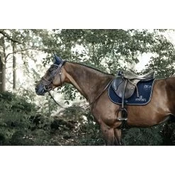 Kentucky Zadeldek | Leer | Fishbone | VZ -Equestrian Supply Store Kentucky Onderlegger Fishbone Leather Marine