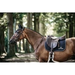 Kentucky Zadeldek | Leer | Fishbone | VZ -Equestrian Supply Store Kentucky Onderlegger Fishbone Leather Zwart