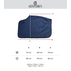 Kentucky Uitrijdeken | Vierkant | 160G -Equestrian Supply Store Kentucky Vierkant Uitrijdeken Maattabel