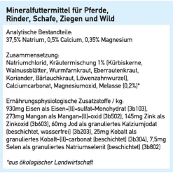 Liksteen | 3KG -Equestrian Supply Store Kraeuterblock Inhaltsstoffe1