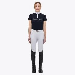 Cavalleria Toscana Wedstrijdshirt Dash | Rits | Korte Mouw | Meisjes -Equestrian Supply Store POA090 JE152 7901 188220 1