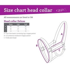 QHP Halster Deluxe 9 QHP Halster Deluxe -Equestrian Supply Store QHP halster deluxe maattabel 1125