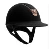 Samshield Miss Shield Shadowmatt Zwart / Top Alcantara Zwart / Frontalband Alcantara Zwart / Trim Chrome Rose Goud / Blason Crystal Fabric Rose Goud -Equestrian Supply Store SHB1E1E1A30AXK130