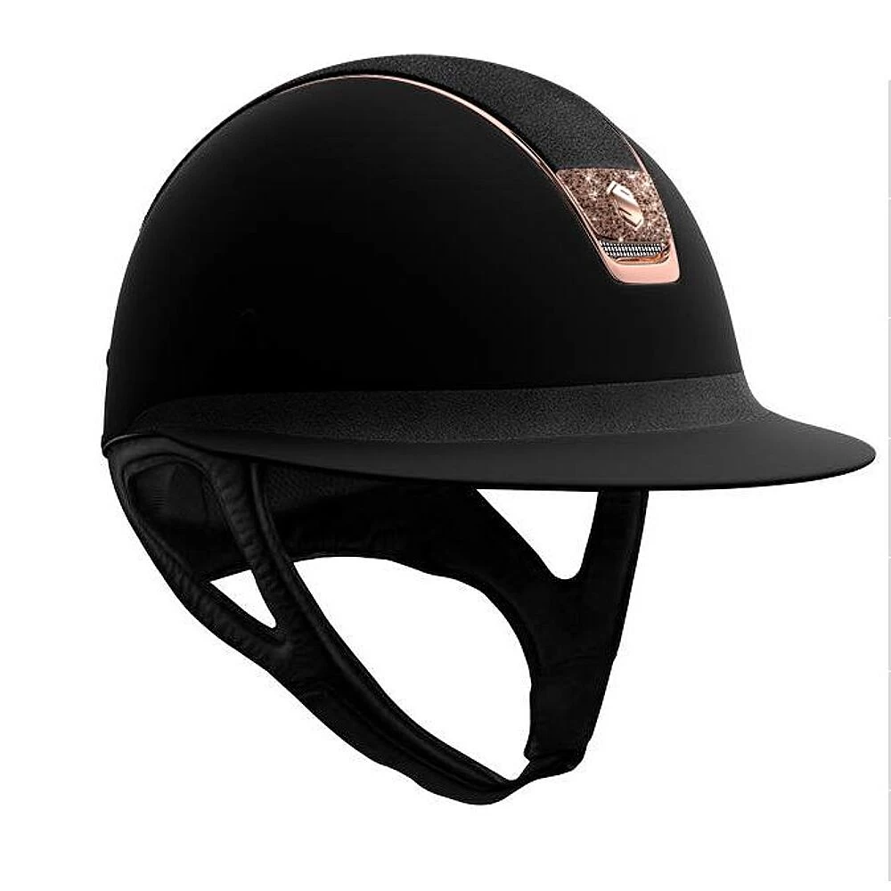 Samshield Miss Shield Shadowmatt Zwart / Top Alcantara Zwart / Frontalband Alcantara Zwart / Trim Chrome Rose Goud / Blason Crystal Fabric Rose Goud 3 Samshield Miss Shield Shadowmatt Zwart / Top Alcantara Zwart / Frontalband Alcantara Zwart / Trim Chrome Rose Goud / Blason Crystal Fabric Rose Goud