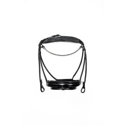 Finesse Trenshoofdstel Cassidy | Rondgenaaid | Zilveren Gespen -Equestrian Supply Store Single20Black lacquer Silver