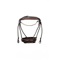 Finesse Trenshoofdstel Cassidy | Rondgenaaid | Gouden Gespen -Equestrian Supply Store Single20Brown Gold