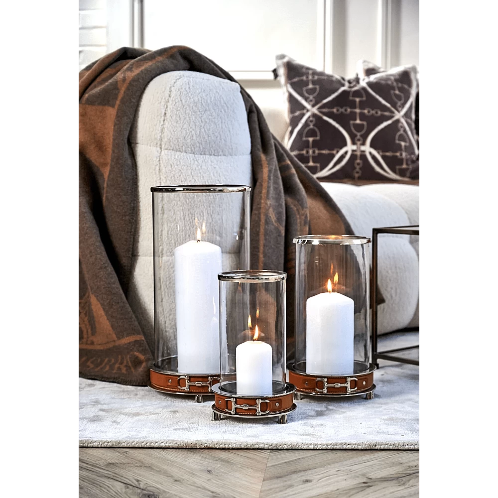 Adamsbro Kaarsenhouder Snaffle Bit Hurricane | Leder & Zilver | S 6 Adamsbro Kaarsenhouder Snaffle Bit Hurricane | Leder & Zilver | S - Image 4