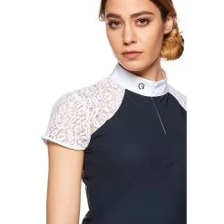 EGO7 Wedstrijdshirt Florentine | Korte Mouw | Dames -Equestrian Supply Store TFLMC navyblue detail 0200
