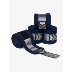 LeMieux Polo Bandages Loire | Set Van 4 -Equestrian Supply Store lm steelbrushbandages navy hr 1
