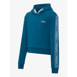 LeMieux Korte Hoodie | Kids -Equestrian Supply Store lm youngridercroppedhoodie marine2 hr