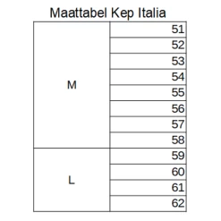 Kep Italia Cromo 2.0 | Metal Bordeaux | Voorzijde Galassia Zwart -Equestrian Supply Store maattabelkepitalia4