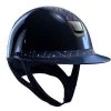 Samshield Miss Shield Shadow Glossy Metallic Blauw / Top Aztec Blauw / Frontal Band Aztec Blauw / Trim Chrome Zwart / Blazon Zwart Chrome -Equestrian Supply Store shazV