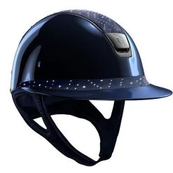 Samshield Miss Shield Shadow Glossy Metallic Blauw / Top Aztec Blauw / Frontal Band Aztec Blauw / Trim Chrome Zwart / Blazon Zwart Chrome